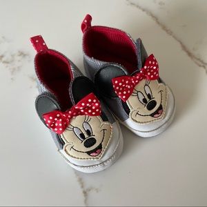 Disney Minnie Mouse red and blue baby girl shoes 3-6 months